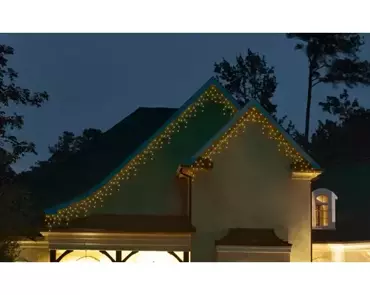 Lumineo icicle twinkle | 119 LED | 5 meter | zwart/warm wit - afbeelding 4