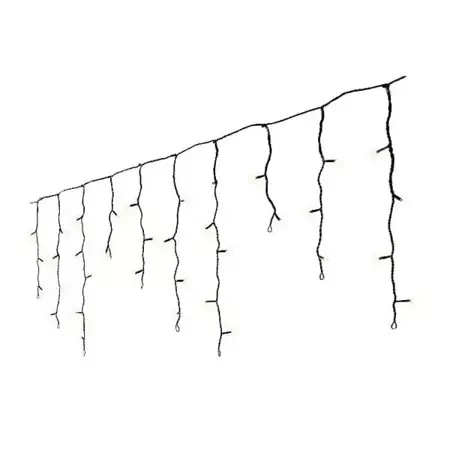 Lumineo icicle twinkle | 119 LED | 5 meter | zwart/warm wit - afbeelding 2
