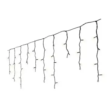 Lumineo icicle twinkle | 175 LED | 7,5 meter | zwart/warm wit - afbeelding 2