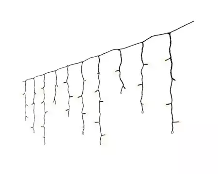 Lumineo icicle twinkle | 490 LED | 20 meter | zwart/klassiek warm - afbeelding 3