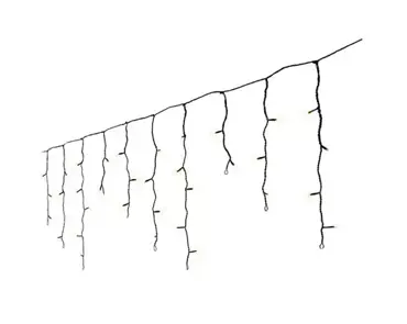 Lumineo icicle twinkle | 490 LED | 20 meter | zwart/klassiek warm - afbeelding 3