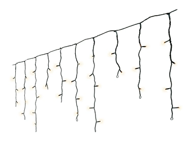 Lumineo icicle twinkle | 490 LED | 20 meter | zwart/warm wit - afbeelding 4
