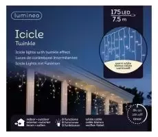 Lumineo icicle twinkle led l750cm-175l warm wit