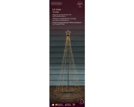 Lumineo led boom 100x240cm zwart/klassiek warm - afbeelding 1