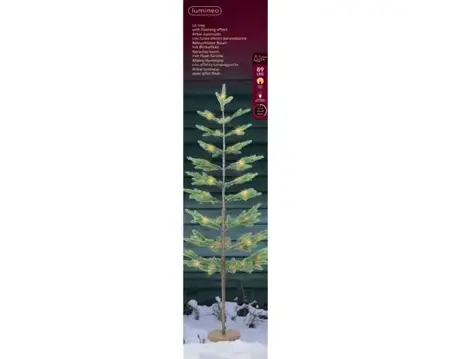 Lumineo led boom 50x150cm-89led groen/soft gold - afbeelding 1