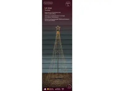 Lumineo led boom | 706 LED | 2.4 meter | zwart/klassiek warm - afbeelding 1