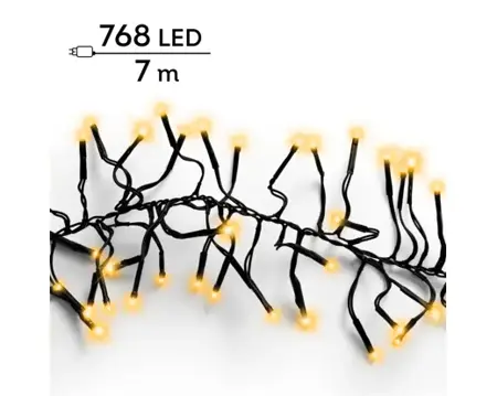 Lumineo led Cluster twinkel | 6 meter | 768 LED | klassiek warm - afbeelding 4