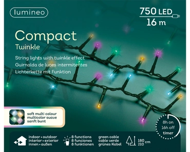 Lumineo Led compact 16m-750l groen/soft multi - afbeelding 1