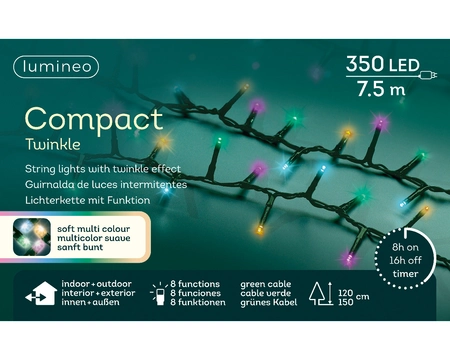 Lumineo Led compact lights 750cm groen/soft multi - afbeelding 1
