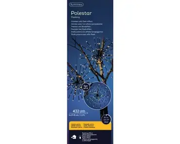 Lumineo led poolster set van 6 45cm-432l zwart/klassiek warm - afbeelding 3