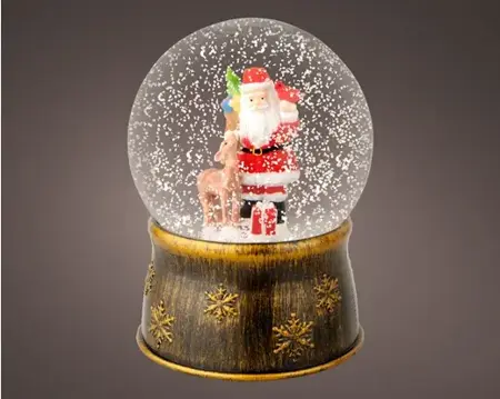 Lumineo led schudbol kerstman warm wit - afbeelding 4