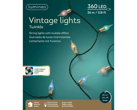 Lumineo Led vintage 3590cm groen/multi - afbeelding 1