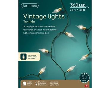 Lumineo Led vintage 3590cm groen/warm wit - afbeelding 1