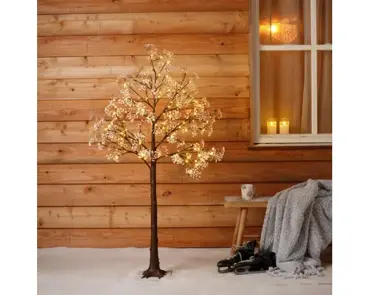 Lumineo ledboom bloem buit | 144 LED | 1.5 meter | warm wit - afbeelding 4