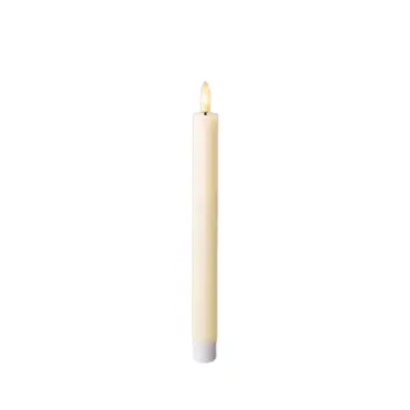 Lumineo leddinerkaars d2h24cm 2st creme - afbeelding 2