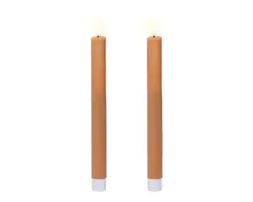 Lumineo leddinerkaars d2h24cm 2st oranje - afbeelding 2