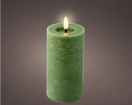 Lumineo ledkaars d7h15cm groen - afbeelding 2