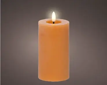 Lumineo ledkaars d7h15cm oranje - afbeelding 2