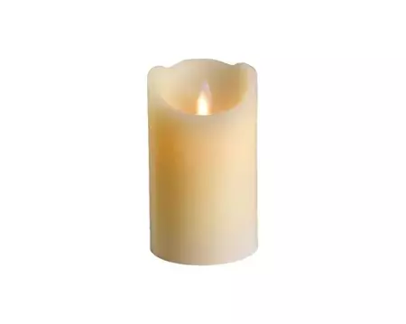 Lumineo Ledkaars flakker D7,5xH12,5cm creme - afbeelding 2