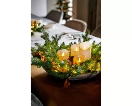 Lumineo Ledkaars flakker D7,5xH12,5cm creme - afbeelding 5