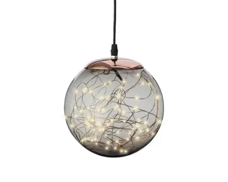 Lumineo micro led bal d30cm-140l grijs/klassiek warm - afbeelding 2