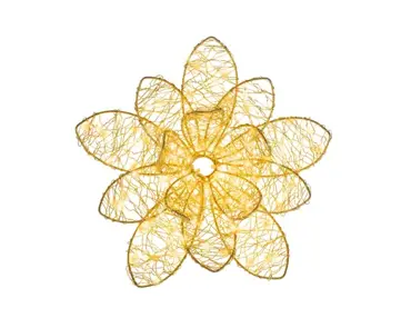 Lumineo Micro led bloem 28x9cm-150led goud/warm wit/klassiek warm - afbeelding 2