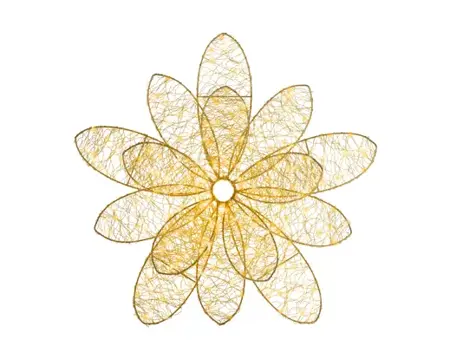 Lumineo Micro led bloem 38x13cm-200led goud/warm wit/klassiek warm - afbeelding 2