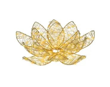 Lumineo Micro led bloem 38x13cm-200led goud/warm wit/klassiek warm - afbeelding 4