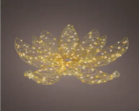 Lumineo Micro led bloem 58x16cm-300led goud/warm wit/klassiek warm - afbeelding 3