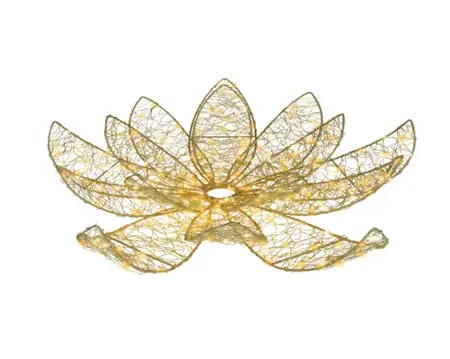 Lumineo Micro led bloem 58x16cm-300led goud/warm wit/klassiek warm - afbeelding 4