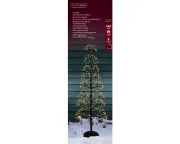 Lumineo Micro led boom 45x120cm-448led zwart/klassiek warm - afbeelding 1
