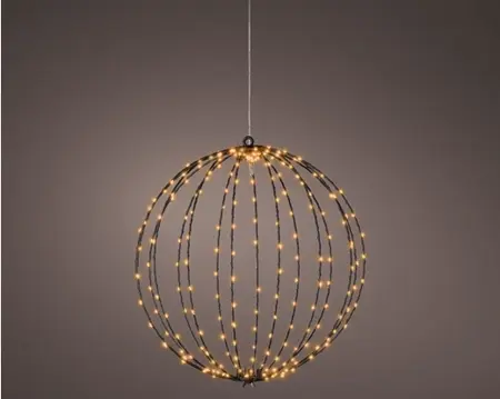 Lumineo Micro LED Framelight Ø38 cm  zwart met klassiek warm licht - afbeelding 2