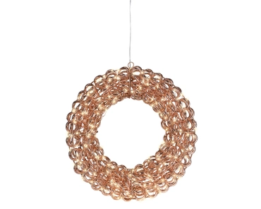 Lumineo micro led krans | 38x9cm | 300 LED | rose goud | warm wit - afbeelding 1