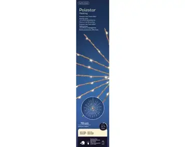 Lumineo micro led polestar d30cm koper/warm wit - afbeelding 3