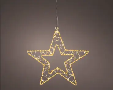 Lumineo Micro led ster 38cm-238led goud/warm wit/klassiek warm - afbeelding 2
