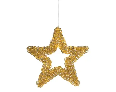 Lumineo micro led ster | 58x10 centimeter | 400 LED | goud | klassiek warm - afbeelding 2