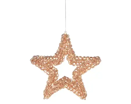 Lumineo micro led ster | 58x10 centimeter | 400 LED | rose goud | warm wit - afbeelding 1