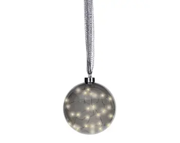 Lumineo microled bal 14cm grijs/warm wit - afbeelding 2