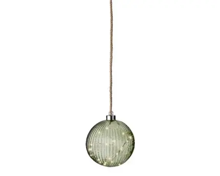 Lumineo microled bal 14cm groen/warm wit - afbeelding 3