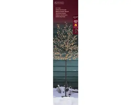 Lumineo microled boom 150cm-480l zwart/klassiek warm - afbeelding 1