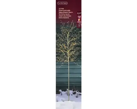 Lumineo microled boom 180cm-720l goud/warm wit/klassiek warm - afbeelding 1