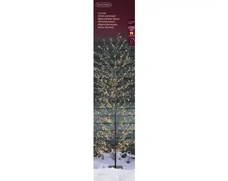Lumineo Microled boom 40x180cm zwart/klassiek warm - afbeelding 1