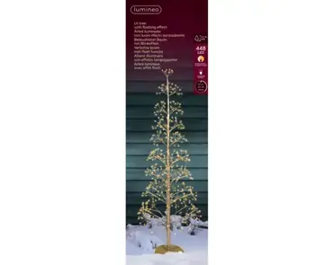 Lumineo Microled boom 45x120cm-448led goud/warm wit/klassiek warm - afbeelding 1