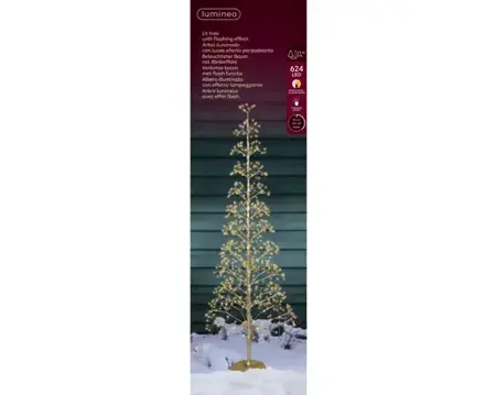 Lumineo microled boom | 624 LED | 1.5 meter | goud/warm wit/klassiek warm - afbeelding 1