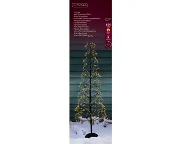 Lumineo microled boom | 624 LED | 1.5 meter | zwart/klassiek warm - afbeelding 1