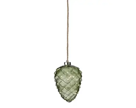 Lumineo microled dennenappel 15cm groen/warm wit - afbeelding 3