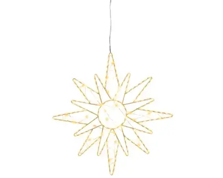 Lumineo microled starburst | 235 LED | 38 centimeter | goud/warm wit/klassiek warm - afbeelding 1
