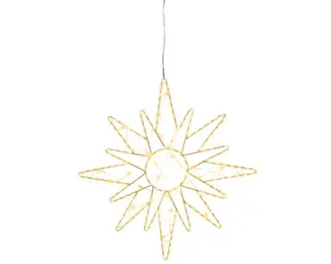 Lumineo microled starburst | 235 LED | 38 centimeter | goud/warm wit/klassiek warm - afbeelding 1