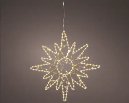 Lumineo microled starburst | 235 LED | 38 centimeter | goud/warm wit/klassiek warm - afbeelding 2