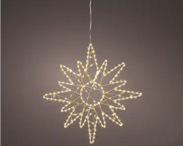 Lumineo microled starburst | 235 LED | 38 centimeter | goud/warm wit/klassiek warm - afbeelding 2